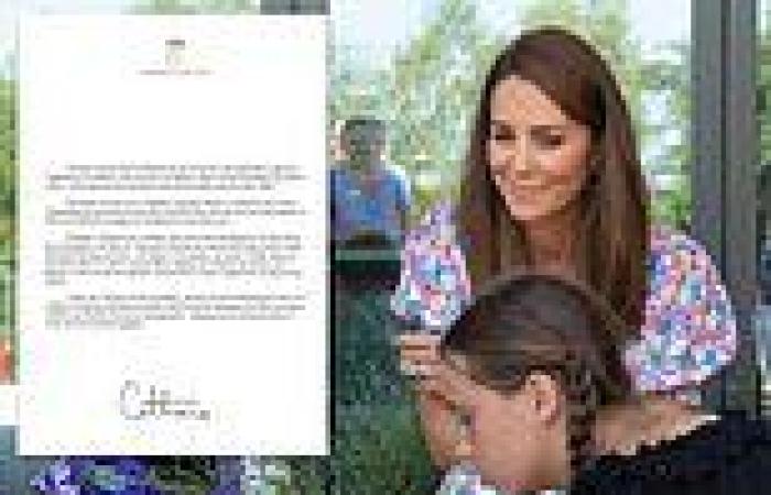 Kate Middleton praises work of children's hospices in a moving open letter