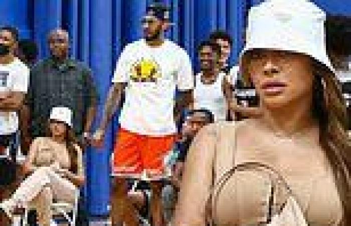 La La Anthony and Carmelo Anthony support their son at his basketball game amid ...
