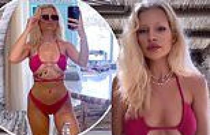 Lottie Moss flashes some serious underboob in tiny pink bikini as she shares ...