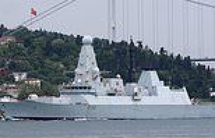 Russian military 'fires warning shots at British destroyer and fighter jet ...