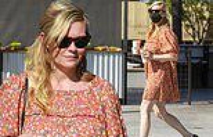 Kirsten Dunst runs errands in LA in colorful summer frock after giving birth to ...
