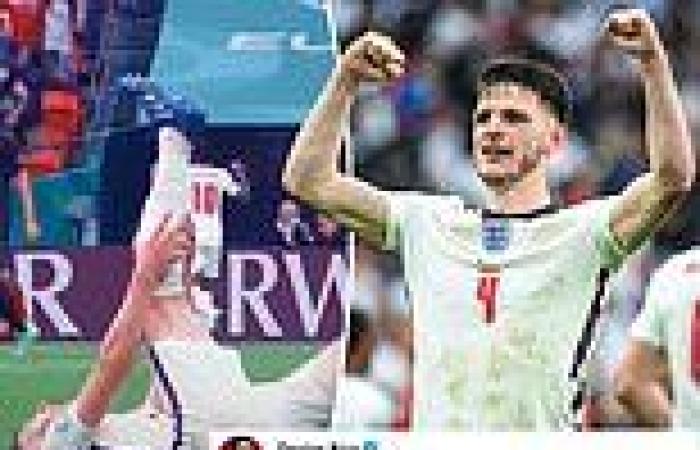 sport news Euro 2020: Declan Rice collapsed with cramp as he celebrated Harry Kane's goal ...