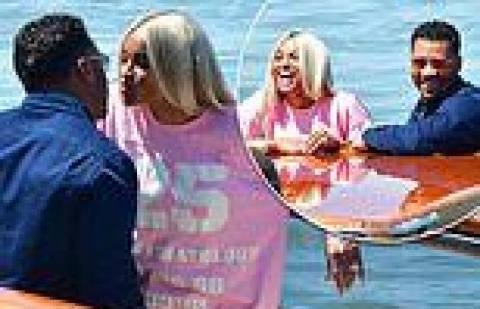 Ciara and husband Russell Wilson enjoy a romantic boat ride in Venice