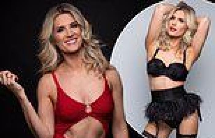 Hollyoaks' Sarah Jayne Dunn sets pulses racing in a plunging red swimsuit and ...