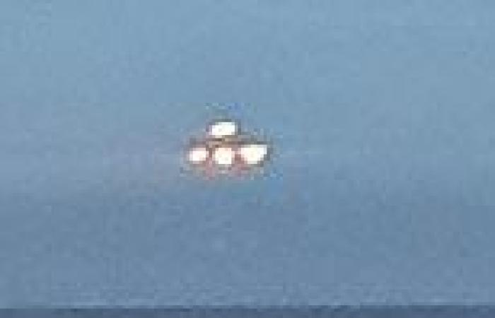 Moment student captures 'large UFO' hovering over Devon seafront at night 'for ...