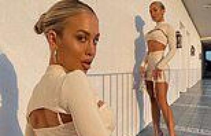 Tammy Hembrow models a VERY risqué date night outfit on Gold Coast