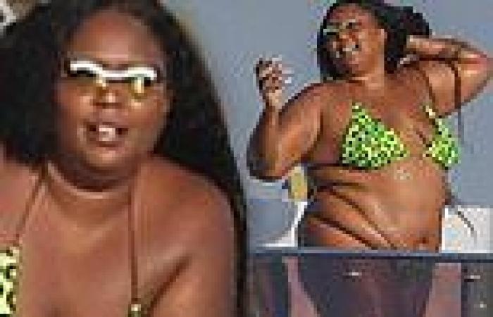 Lizzo works her angles as she poses for sexy photos and sips on champagne ...