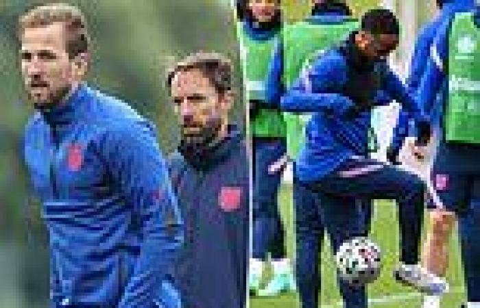 sport news England stars take part in their final training session before Euro 2020 ...