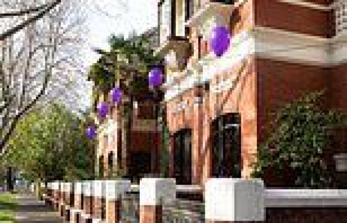 Mysterious purple balloons are left outside homes across Australia