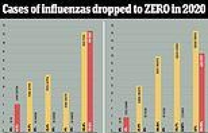 Recorded cases of influenzas dropped all the way to ZERO in 2020 as COVID-19 ...