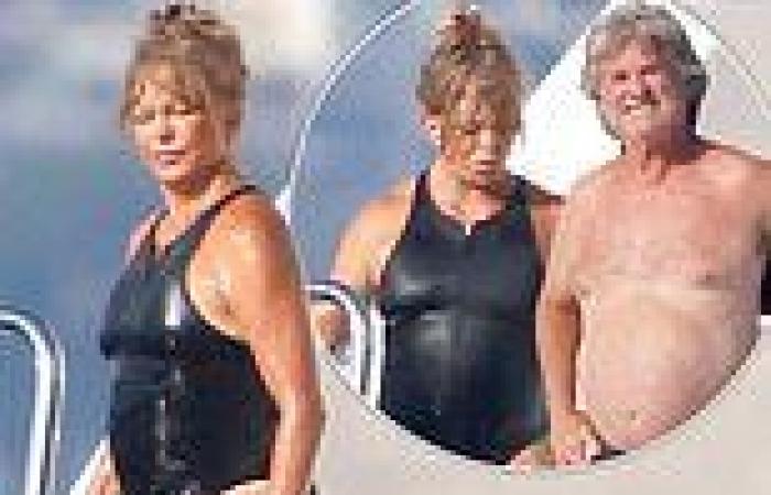 Goldie Hawn, 75, enjoys a PDA-filled yacht trip with Kurt Russell, 70, in France