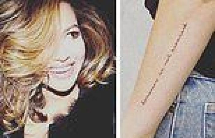 Heather Morris receives a tattoo of one of her former costar Naya Rivera's ...