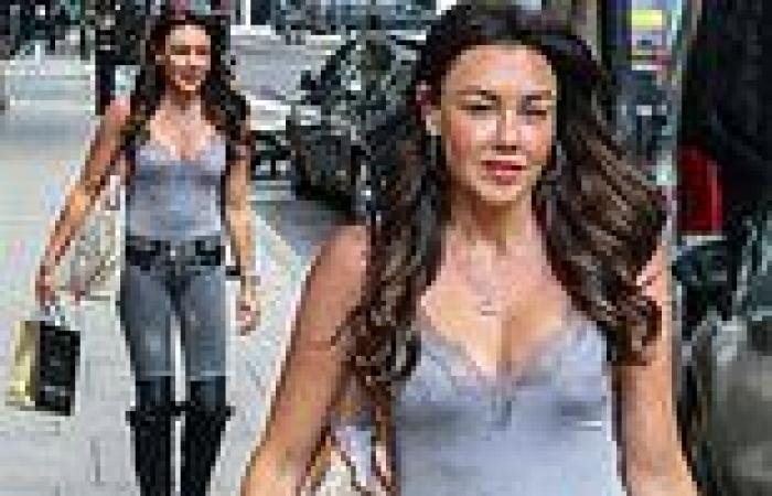 Michelle Heaton puts on a glamorous display in a grey outfit after getting new ...