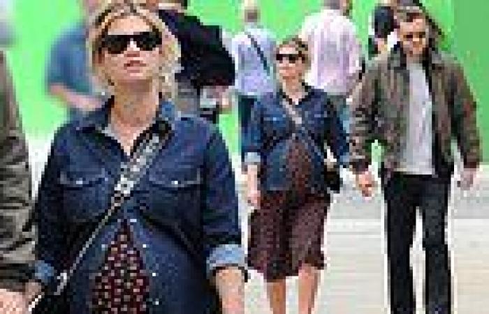 Pregnant Pixie Geldof displays her blossoming baby bump in a floral dress and ...