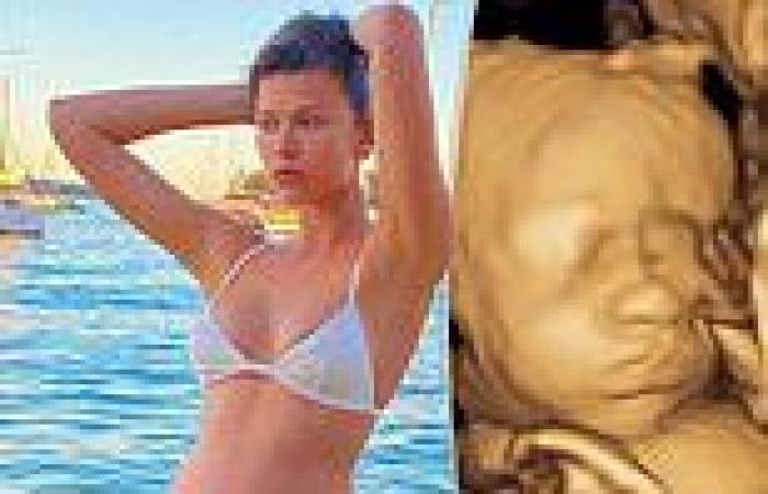 Victoria's Secret model Georgia Fowler shares 4D images of her unborn child ...