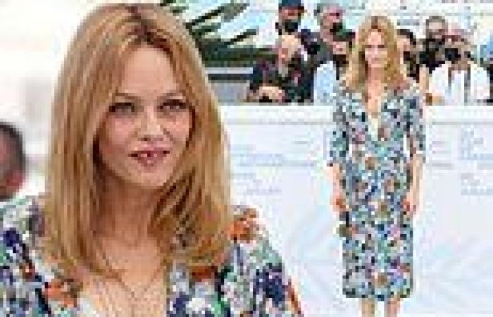 Vanessa Paradis is a vision in floral dress as she attends Cannes Film Festival ...