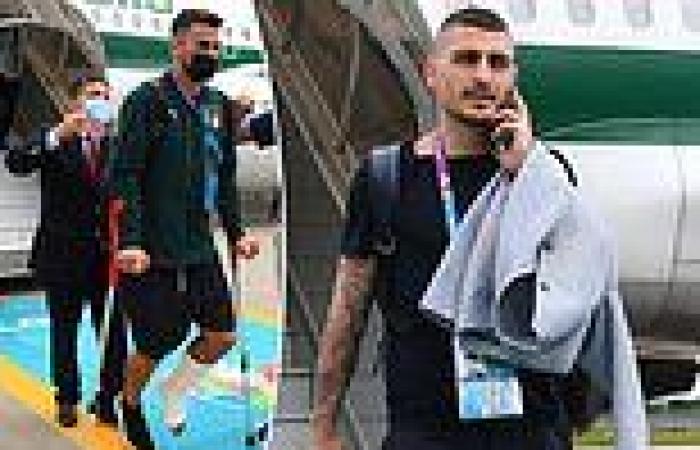 sport news Euro 2020: Roberto Mancini's side touch down at Luton Airport ahead of final vs ...
