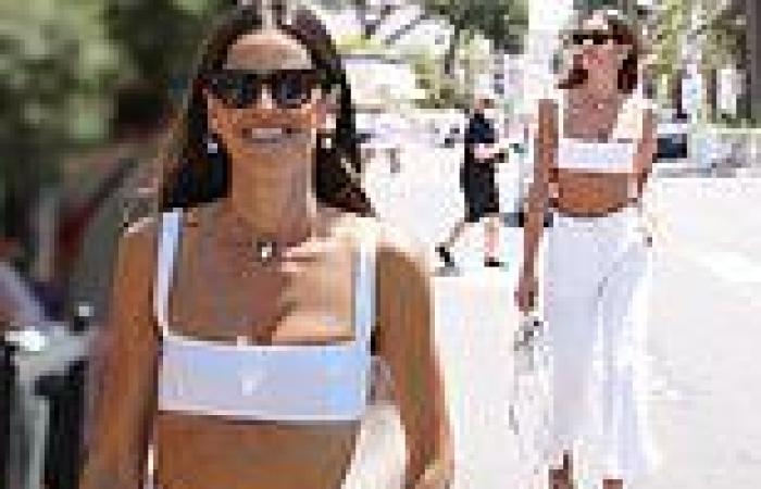 Izabel Goulart showcases her supermodel abs in tiny white crop at Cannes Film ...