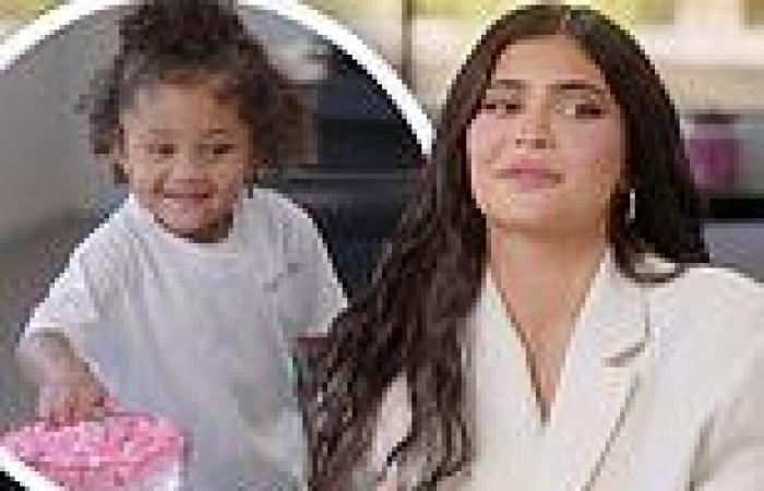 Kylie Jenner is interrupted by her daughter Stormi who wants candy