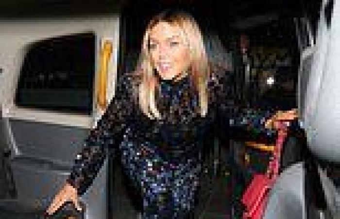 Patsy Kensit oozes elegance in a striking mesh dress for a star-studded dinner ...