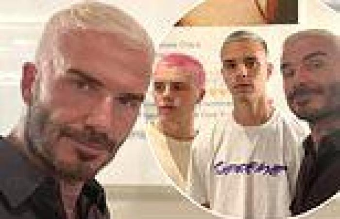 David Beckham dyes hair bleach blonde again in tribute to '90s look after sons ...