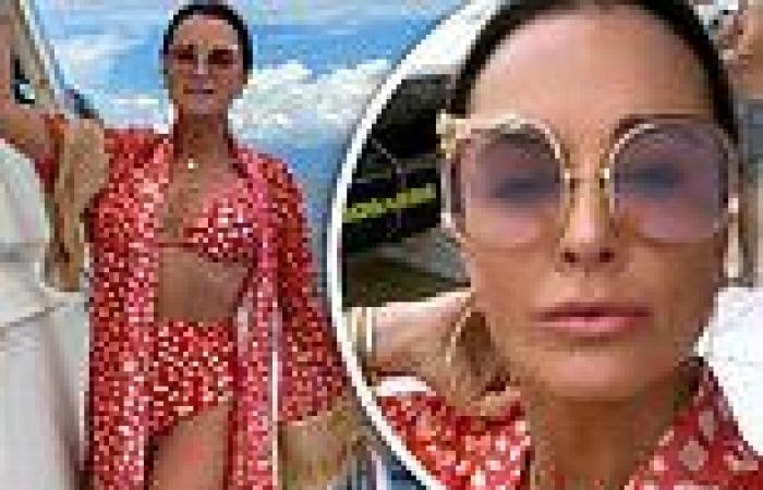 Kyle Richards dons a spotted bikini and shows off her svelte figure in a ...