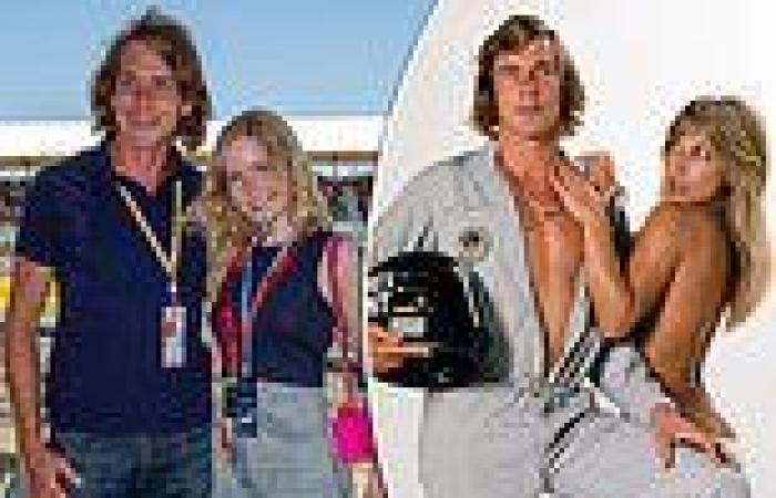 James Hunt's son pictured with actress Ellie Bamber at Silverstone