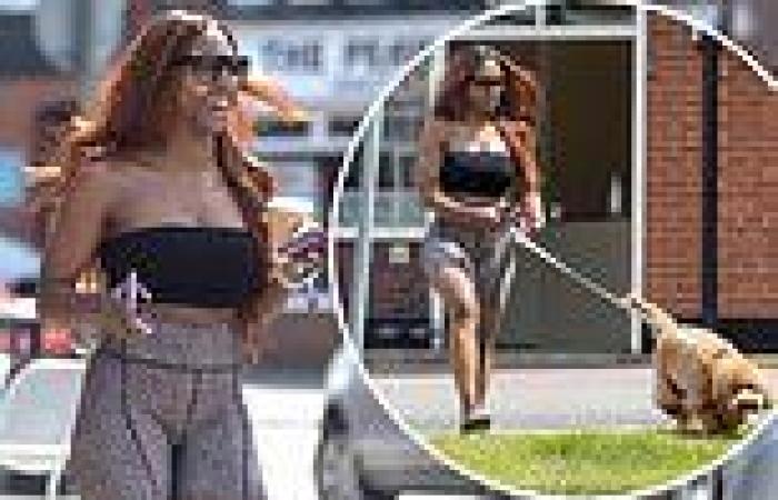 Alexandra Burke is the epitome of radiance in a black bandeau and leopard-print ...