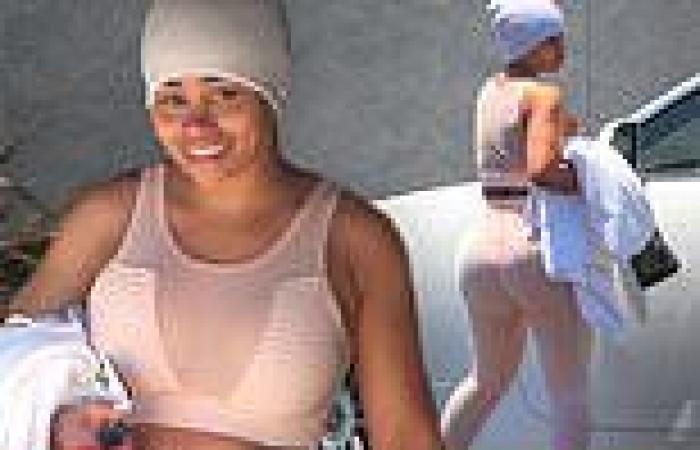 Blac Chyna sports a peach set to workout in LA... amid 'upcoming wedding' to ...
