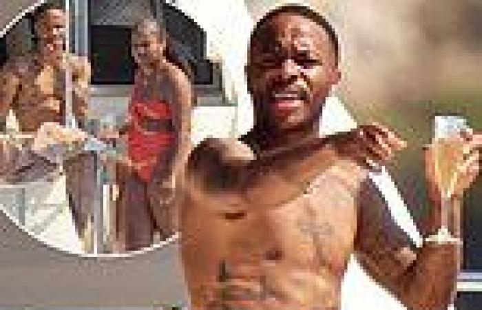 sport news Raheem Sterlingsoaks up the sun in Ibiza with swimsuit-clad fiancée Paige