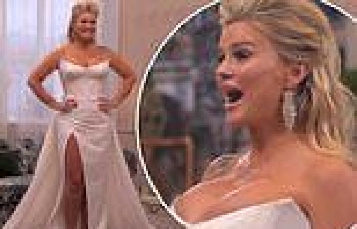 Kerry Katona reveals first look at her wedding dress ahead of fourth marriage