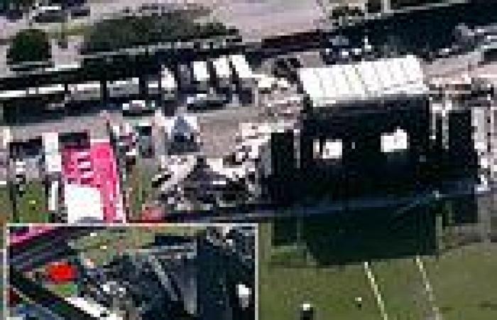 Portion of stage COLLAPSES at Hard Rock Stadium in Miami day before Rolling ...
