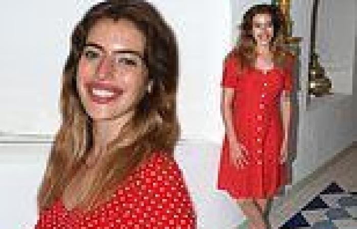 Ewan McGregor's daughter Clara wows in a red button-through dress during Ischia ...