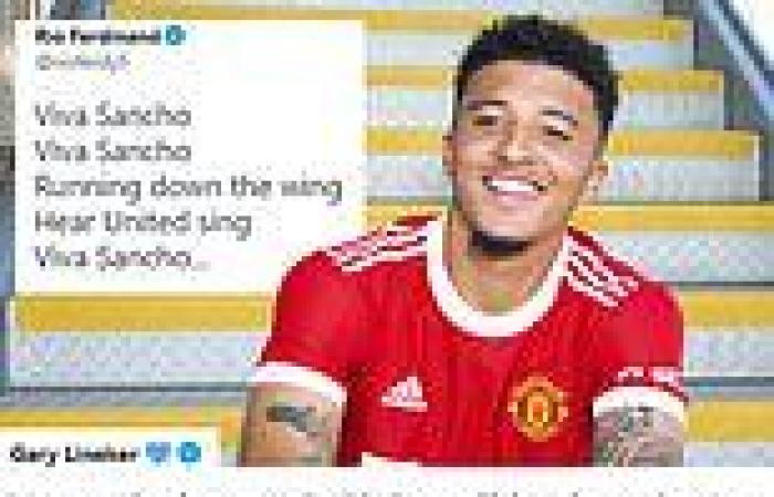 sport news 'Viva Sancho!': Rio Ferdinand leads Man United fans' delight in the arrival of ...