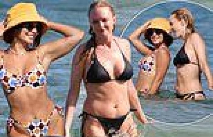 Vanessa Hudgens and Heather Graham showcase wow in bikinis as they frolic in ...