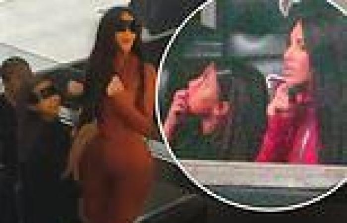 Kim Kardashian TWINS with estranged husband Kanye West at Donda album debut