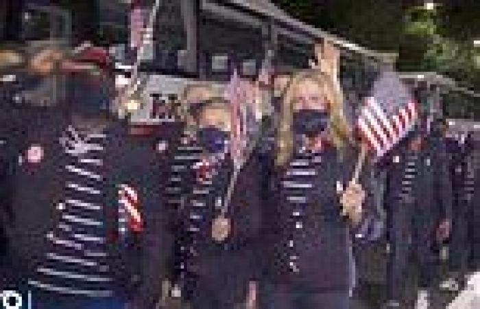 Team USA arrives at Tokyo Games ceremony with Sue Bird and Eddy Alvarez waving ...