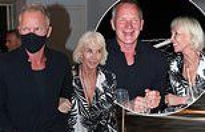 Sting and his wife Trudie Styler look more loved-up than ever as they step out ...