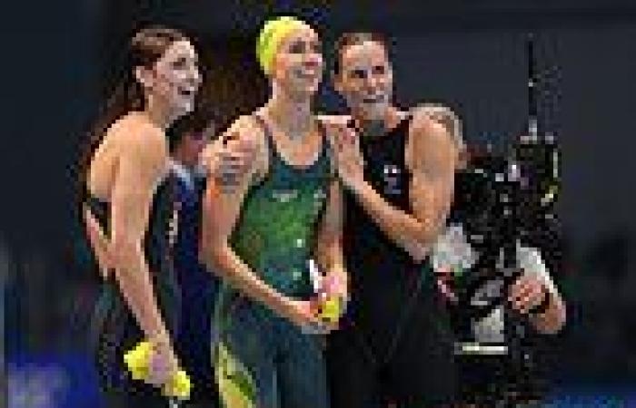 Australia womens 4x100m freestyle team smashes record at takes home gold at ...