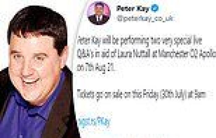 Peter Kay announces his return to the stage for the first time in three years