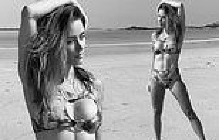 Una Healy displays her incredible bikini body in a tiny cut-out two-piece