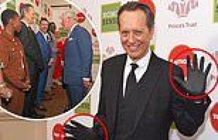 Richard E Grant shocked onlookers when he wore gloves and a facemask to greet ...