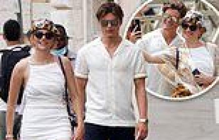 Pixie Lott and Oliver Cheshire visit the Vatican in Rome... where the singer is ...