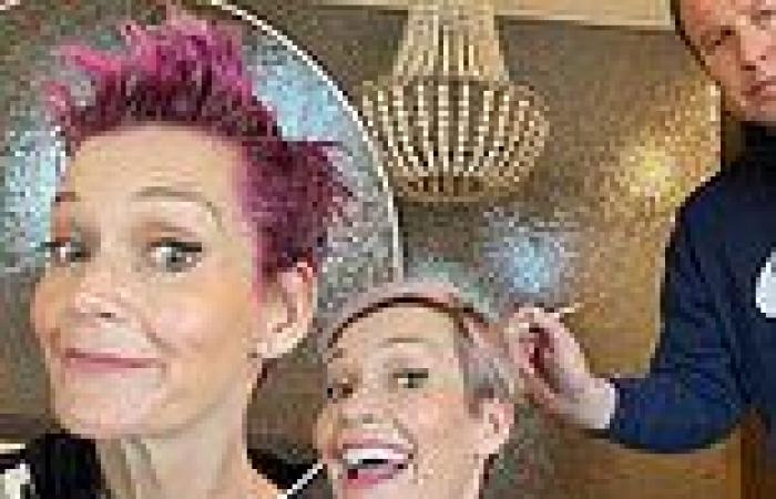 Jessica Rowe enlists her husband Peter Overton to dye her hair amid Sydney's ...