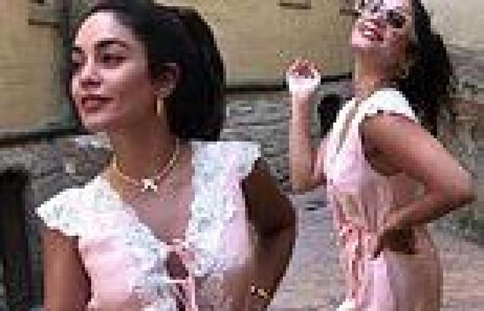 Vanessa Hudgens shows off her playful side as she performs impromptu wacky ...