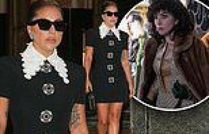 Lady Gaga emerges in chic frock amid fan excitement over her fashions in the ...