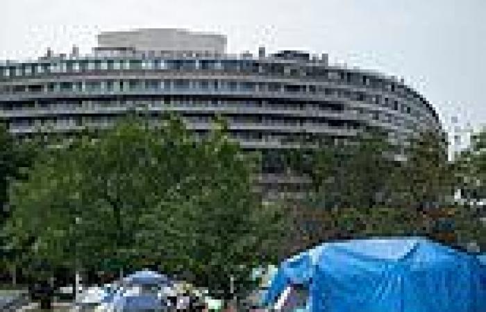 In the shadow of Watergate: Homeless encampment near complex one of many in ...