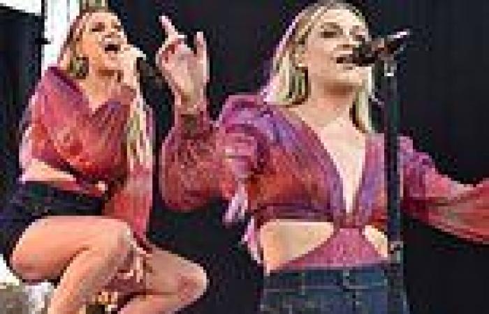 Kelsea Ballerini takes to the stage in denim hot pants at the Watershed Music ...