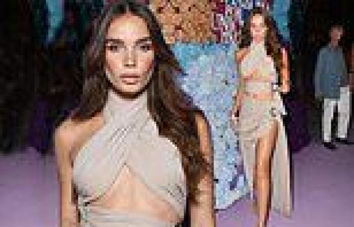 Brooklyn Beckham's ex Hana Cross puts on a leggy display in a sparkly cut out ...