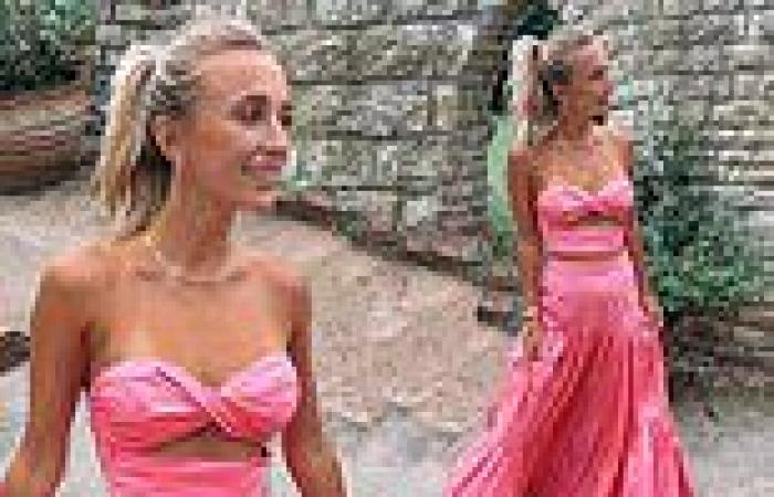 Made in Chelsea's Tiffany Watson puts her TINY waist on display in a hot pink ...